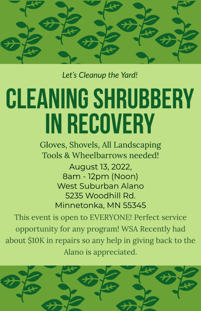 Cleaning Shrubbery in Recovery poster