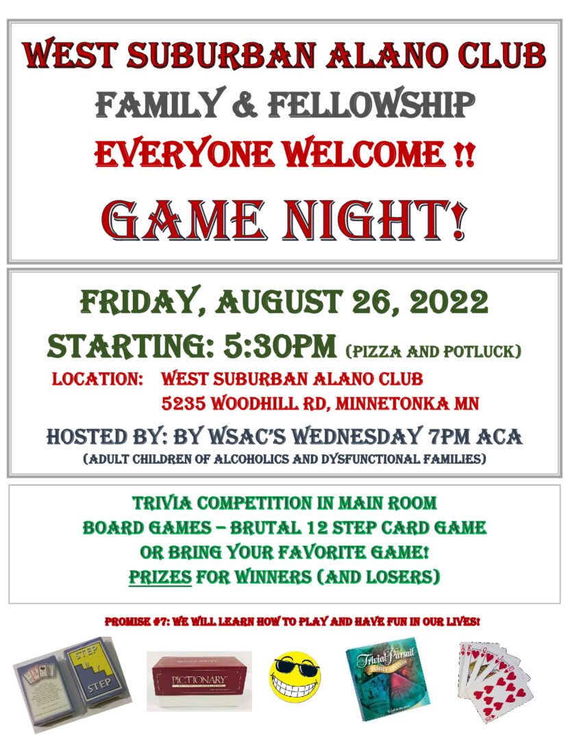 Game Night at WSA August 26, 2022