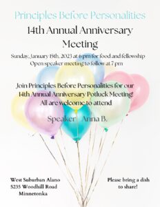 2023 PBP Potluck meeting flyer